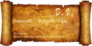 Dancsó Viktória névjegykártya