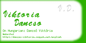 viktoria dancso business card